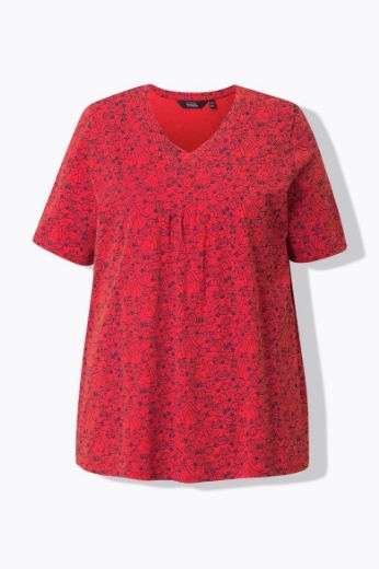 Plus size veliki brojevi Majica kratkih rukava V ovratnika za punije