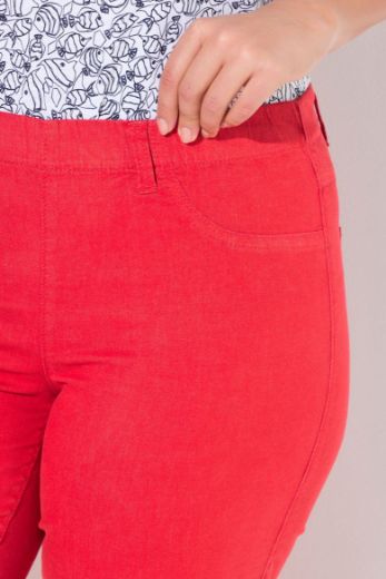 Plus size veliki brojevi Traperice skraćenih širokih nogavica za punije