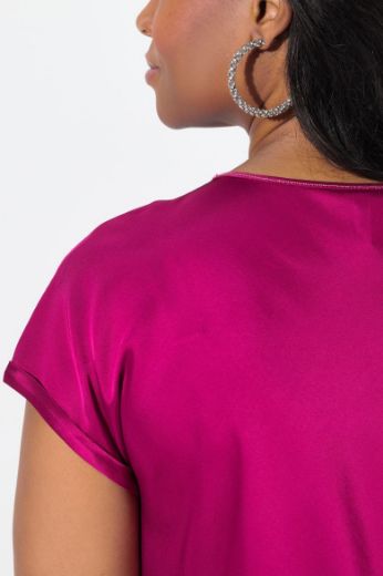 Plus size veliki brojevi Bluza kratkih rukava okruglog ovratnika za punije