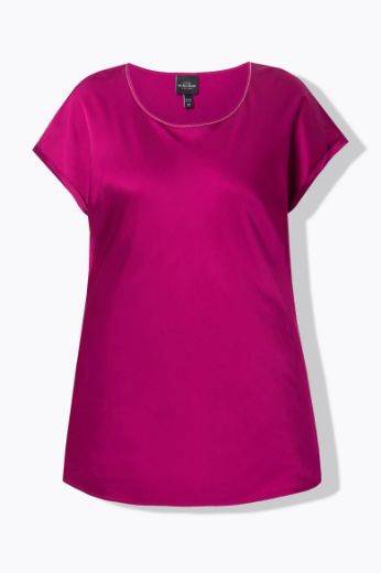Plus size veliki brojevi Bluza kratkih rukava okruglog ovratnika za punije