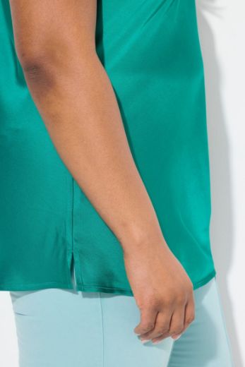 Plus size veliki brojevi Bluza kratkih rukava okruglog ovratnika za punije