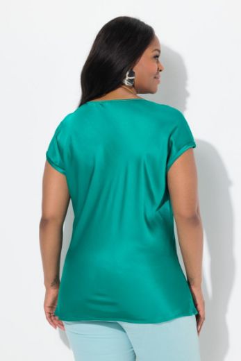 Plus size veliki brojevi Bluza kratkih rukava okruglog ovratnika za punije