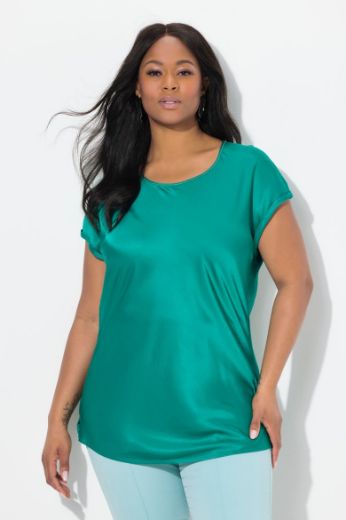 Plus size veliki brojevi Bluza kratkih rukava okruglog ovratnika za punije