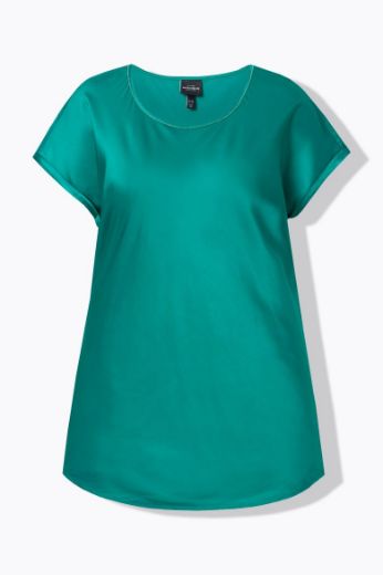 Plus size veliki brojevi Bluza kratkih rukava okruglog ovratnika za punije