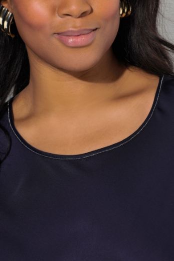 Plus size veliki brojevi Bluza kratkih rukava okruglog ovratnika za punije