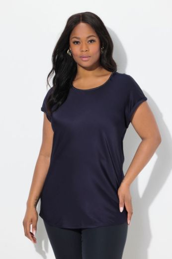 Plus size veliki brojevi Bluza kratkih rukava okruglog ovratnika za punije
