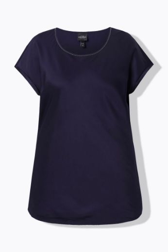 Plus size veliki brojevi Bluza kratkih rukava okruglog ovratnika za punije