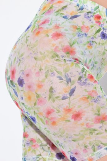 Plus size veliki brojevi Gaće produženih nogavica cvjetnog uzorka za punije