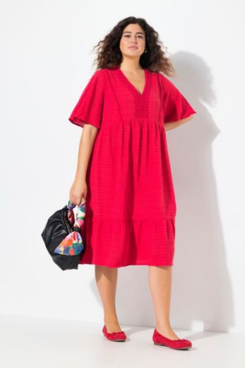 Plus size veliki brojevi Haljina midi A kroja za punije