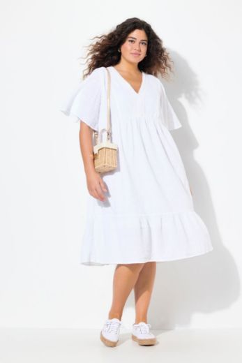 Plus size veliki brojevi Haljina midi A kroja za punije