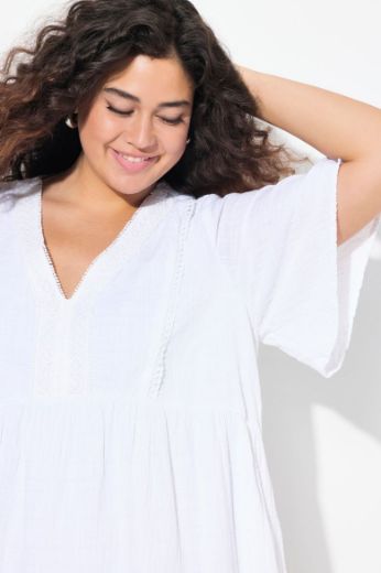 Plus size veliki brojevi Haljina midi A kroja za punije