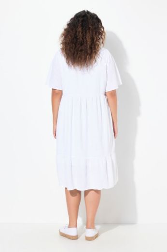 Plus size veliki brojevi Haljina midi A kroja za punije