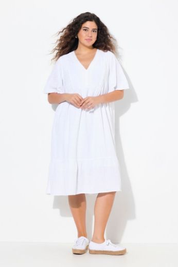 Plus size veliki brojevi Haljina midi A kroja za punije