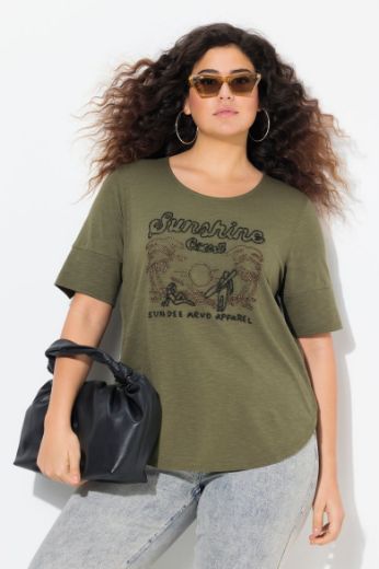 Plus size veliki brojevi Majica kratkih rukava okruglog ovratnika za punije