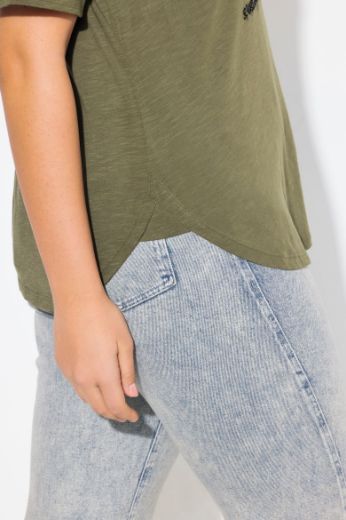 Plus size veliki brojevi Majica kratkih rukava okruglog ovratnika za punije