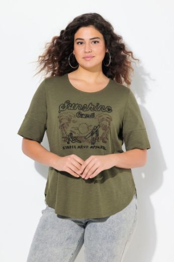 Plus size veliki brojevi Majica kratkih rukava okruglog ovratnika za punije