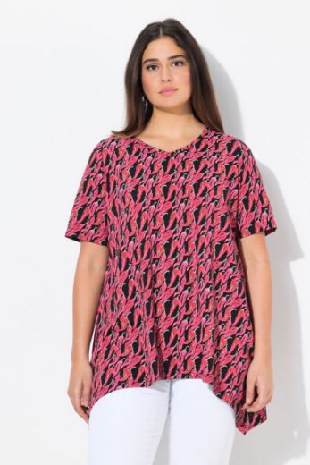 Plus size veliki brojevi Majica kratkih rukava V ovratnika za punije