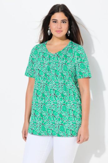 Plus size veliki brojevi Majica kratkih rukava V ovratnika za punije