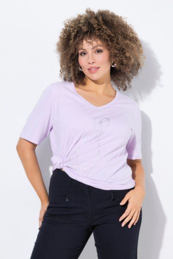 Plus size veliki brojevi Majica kratkih rukava V ovratnika za punije
