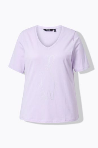 Plus size veliki brojevi Majica kratkih rukava V ovratnika za punije