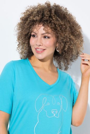 Plus size veliki brojevi Majica kratkih rukava V ovratnika za punije