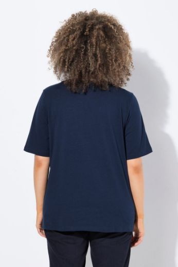 Plus size veliki brojevi Majica kratkih rukava V ovratnika za punije
