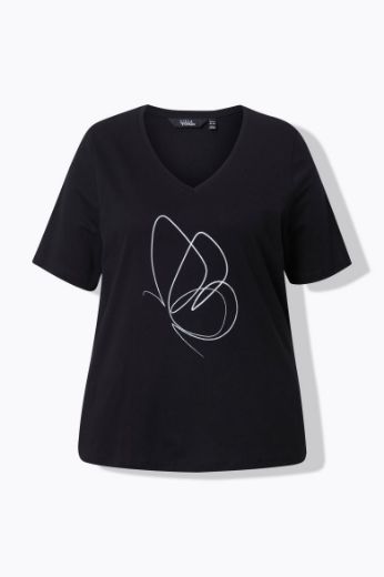 Plus size veliki brojevi Majica kratkih rukava V ovratnika za punije