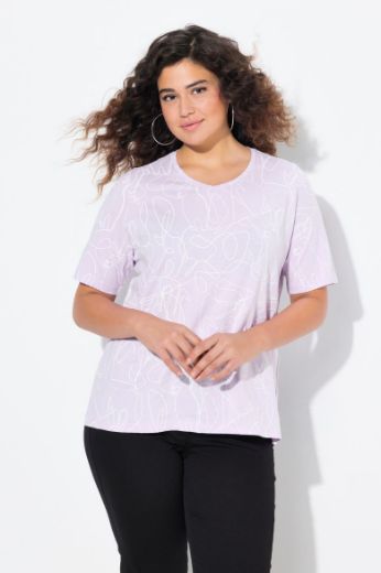Plus size veliki brojevi Majica kratkih rukava V ovratnika za punije