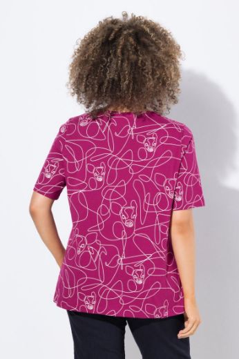 Plus size veliki brojevi Majica kratkih rukava V ovratnika za punije