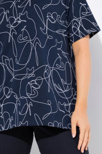 Plus size veliki brojevi Majica kratkih rukava V ovratnika za punije