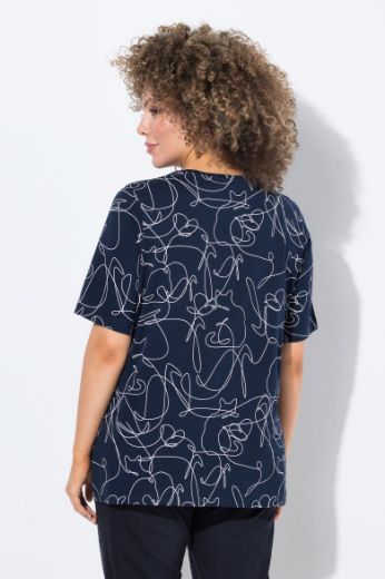 Plus size veliki brojevi Majica kratkih rukava V ovratnika za punije