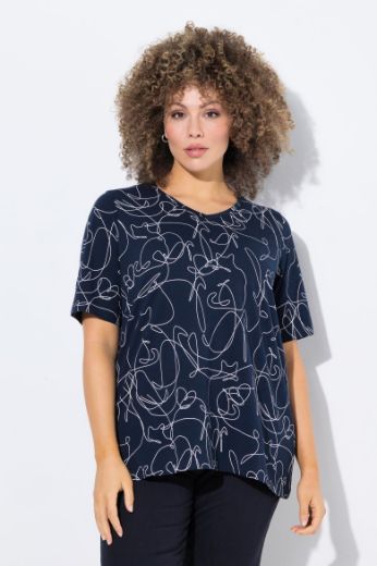 Plus size veliki brojevi Majica kratkih rukava V ovratnika za punije