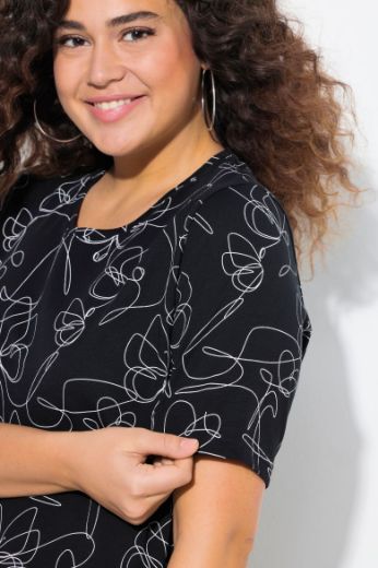 Plus size veliki brojevi Majica kratkih rukava V ovratnika za punije