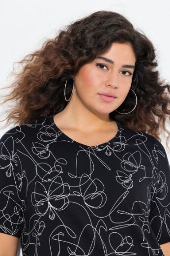 Plus size veliki brojevi Majica kratkih rukava V ovratnika za punije
