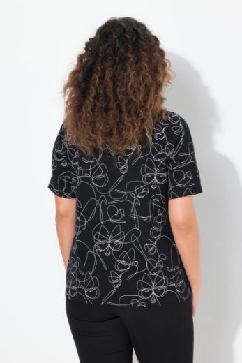Plus size veliki brojevi Majica kratkih rukava V ovratnika za punije