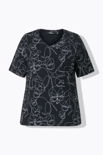 Plus size veliki brojevi Majica kratkih rukava V ovratnika za punije