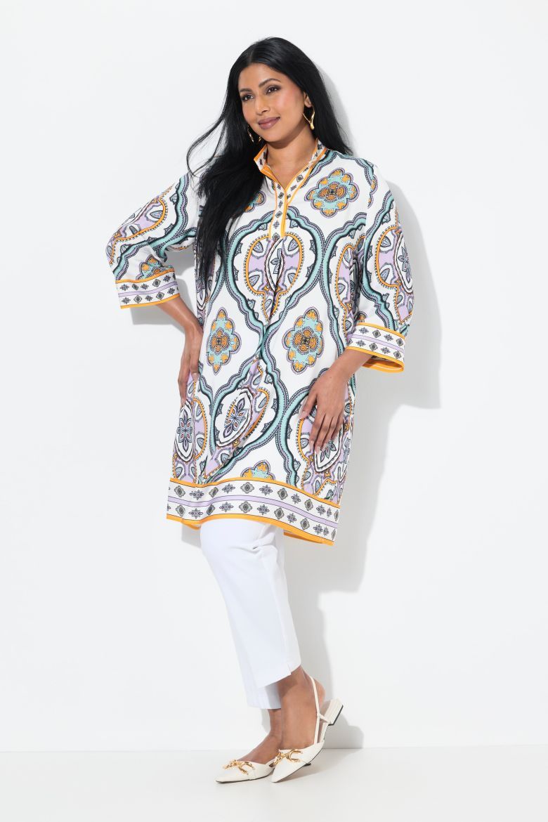 Plus size veliki brojevi Tunika 3/4 rukava A kroja za punije