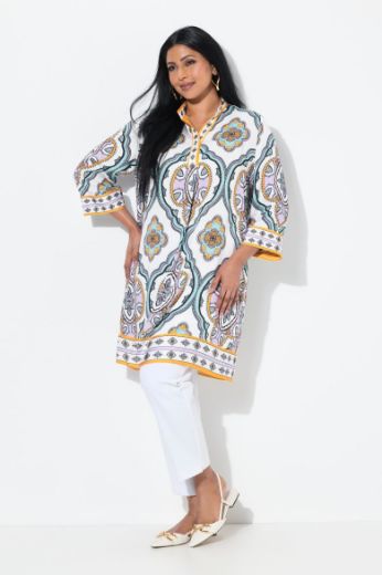 Plus size veliki brojevi Tunika 3/4 rukava A kroja za punije