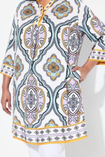 Plus size veliki brojevi Tunika 3/4 rukava A kroja za punije