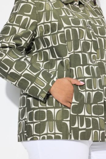 Plus size veliki brojevi Bluza dugih rukava na kopčanje za punije