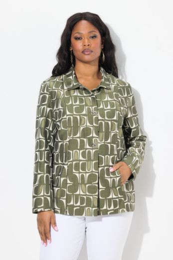 Plus size veliki brojevi Bluza dugih rukava na kopčanje za punije