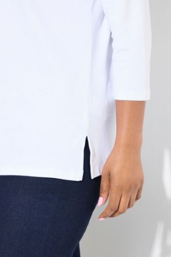 Plus size veliki brojevi Majica 3/4 rukava A kroja za punije