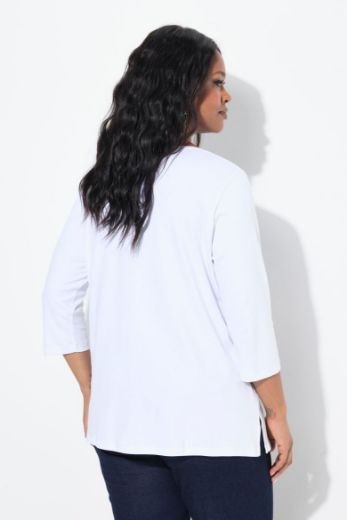 Plus size veliki brojevi Majica 3/4 rukava A kroja za punije