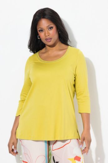 Plus size veliki brojevi Majica 3/4 rukava A kroja za punije