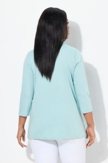 Plus size veliki brojevi Majica 3/4 rukava A kroja za punije