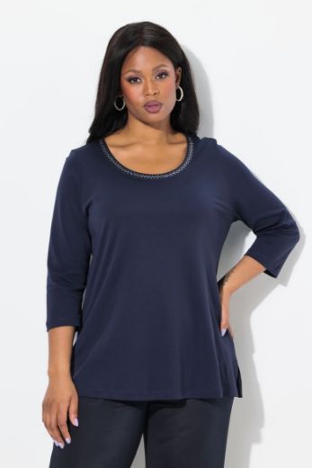Plus size veliki brojevi Majica 3/4 rukava A kroja za punije