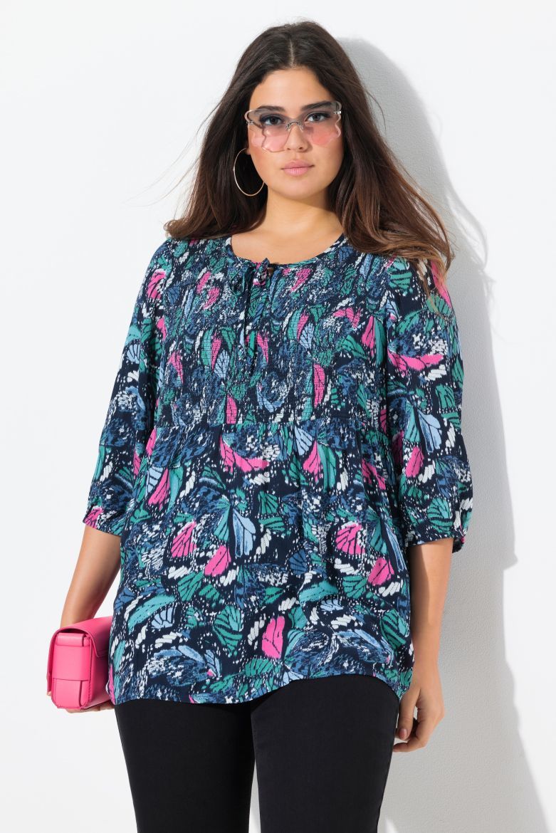 Plus size veliki brojevi Bluza 3/4 rukava okruglog ovratnika za punije