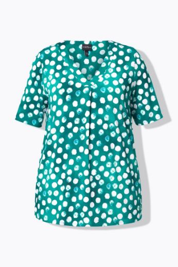 Plus size veliki brojevi Majica kratkih rukava V ovratnika za punije