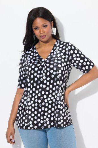 Plus size veliki brojevi Majica kratkih rukava V ovratnika za punije