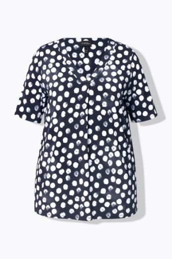 Plus size veliki brojevi Majica kratkih rukava V ovratnika za punije